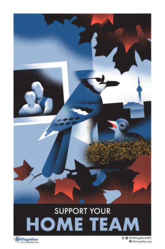 ONTogether Blue Jay Poster - Image - Distress and Crisis Ontario